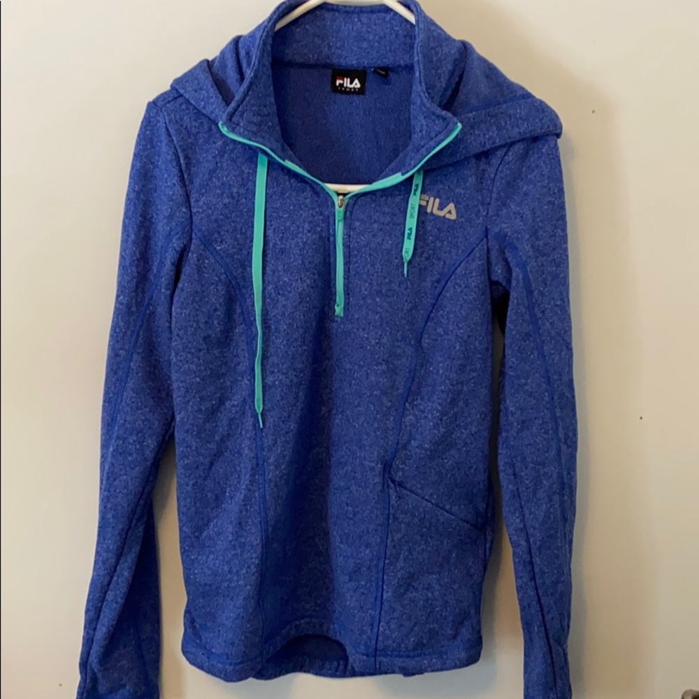 Women’s blue fila pullover